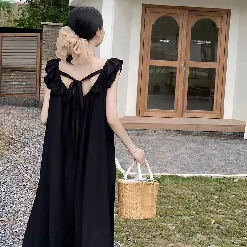 フレア裾ノースリーブオールインワン｜ガウチョパンツスカンツの商品イメージ