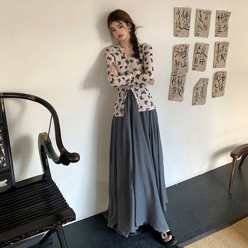 ロングスカート｜ワイドシルエットマキシ丈大人きれいめボトムスの商品イメージ