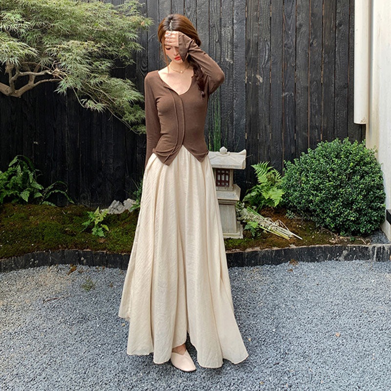 ロングスカート｜ワイドシルエットマキシ丈大人きれいめボトムスの商品イメージ