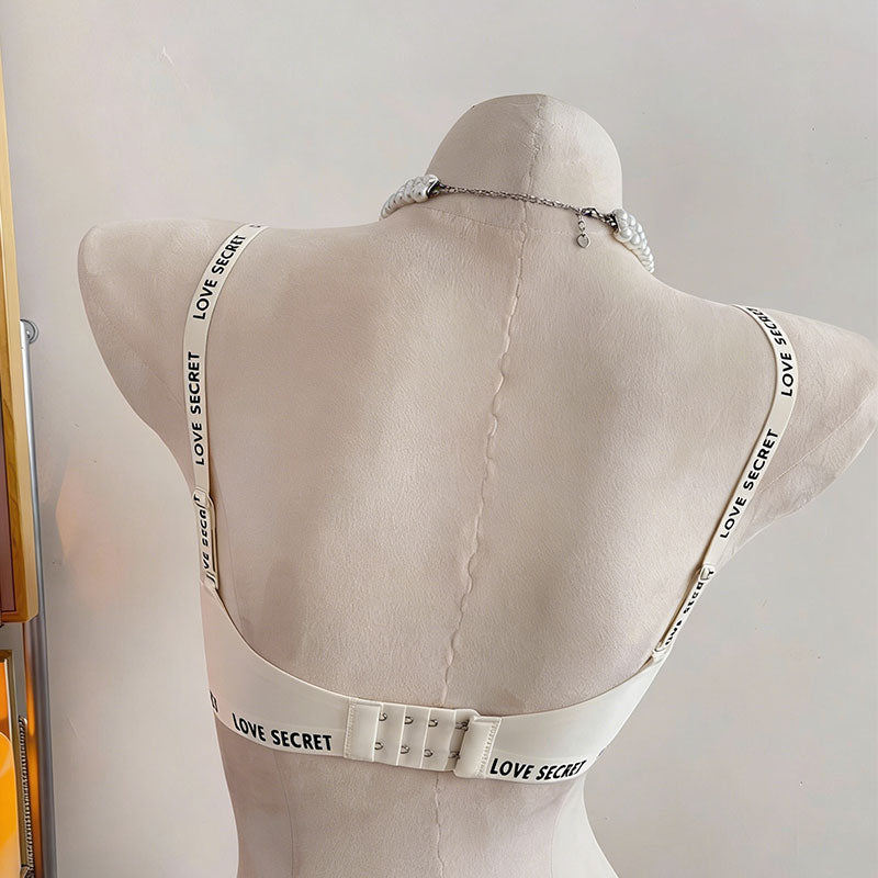 レースブラジャー＆ショーツセットダブルストラップヒョウ柄LOVESECRETインナー｜ブラックの商品イメージ
