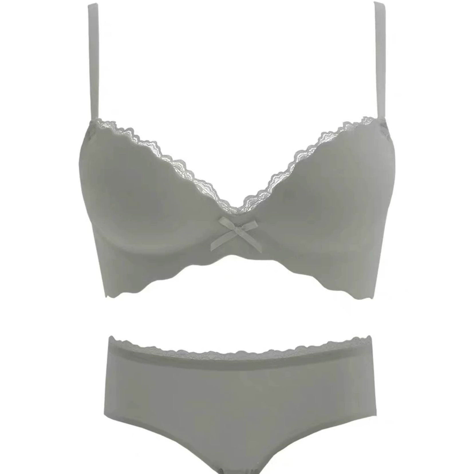 ブラセットブラジャー＆ショーツノンワイヤー通気性大人｜ブラックの商品イメージ