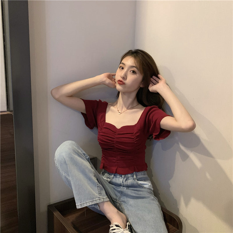 ドレープ半袖ニット｜Tシャツの商品イメージ