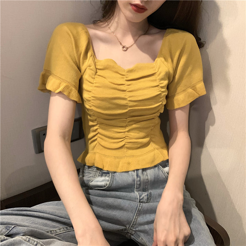 ドレープ半袖ニット｜Tシャツの商品イメージ