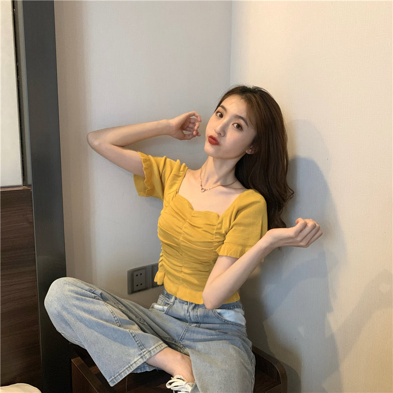 ドレープ半袖ニット｜Tシャツの商品イメージ