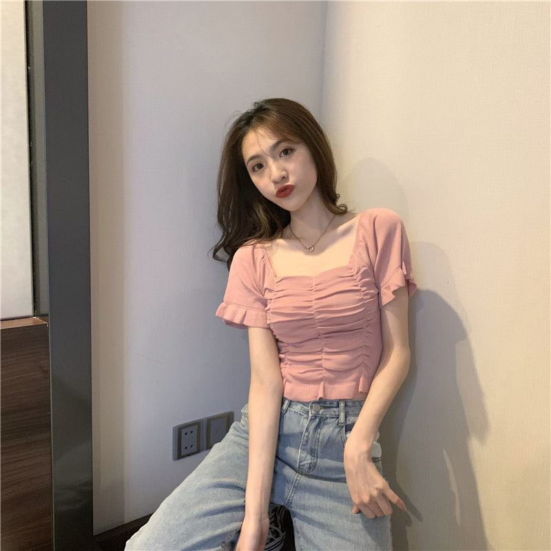 ドレープ半袖ニット｜Tシャツの商品イメージ
