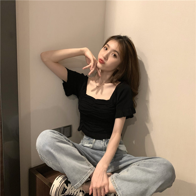 ドレープ半袖ニット｜Tシャツの商品イメージ