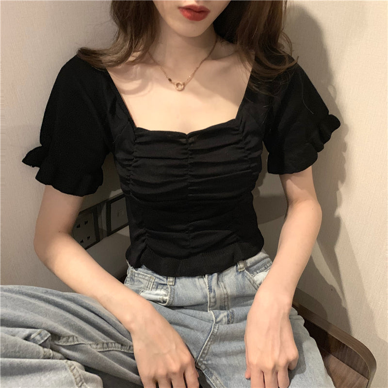 ドレープ半袖ニット｜Tシャツの商品イメージ