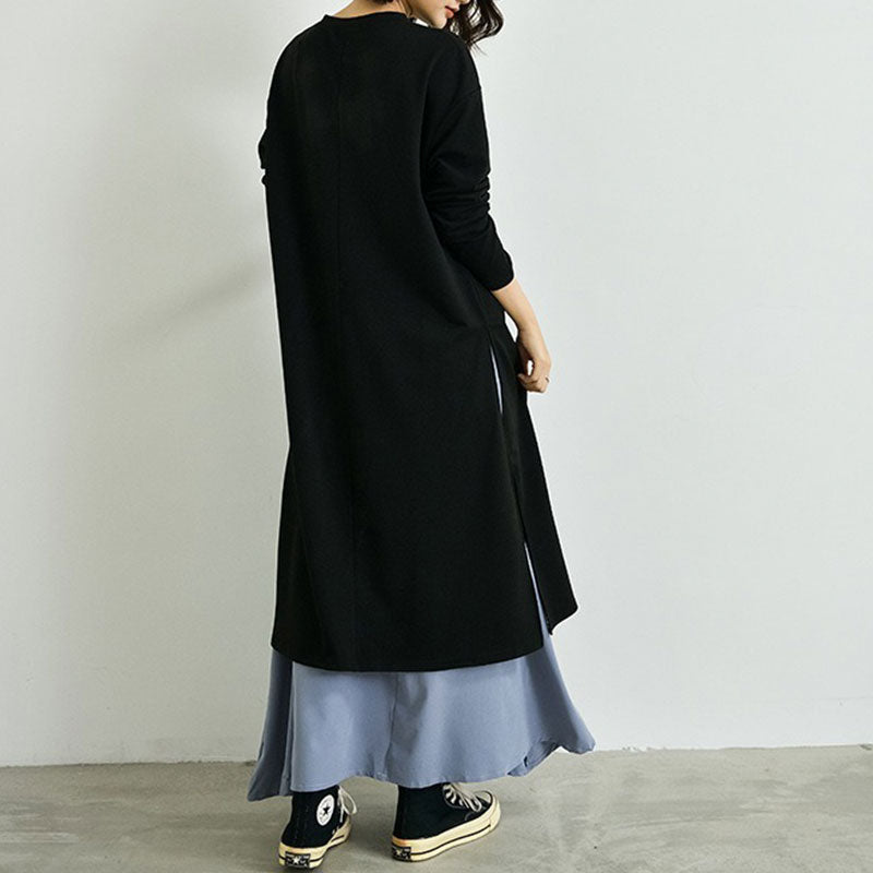 黒ロングＴシャツ＆ロングスカートセットアップの商品イメージ
