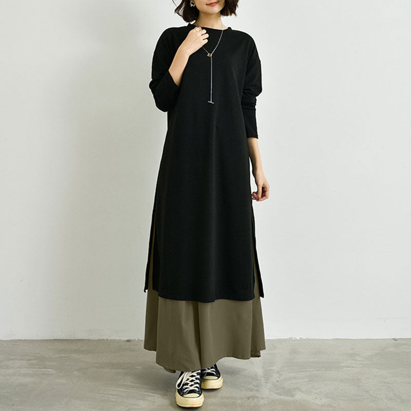 黒ロングＴシャツ＆ロングスカートセットアップの商品イメージ