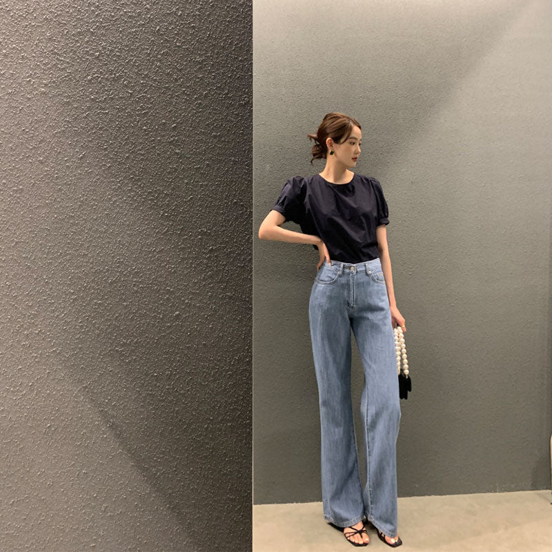 後ろリボン半袖シャツ｜ブラウストップスの商品イメージ