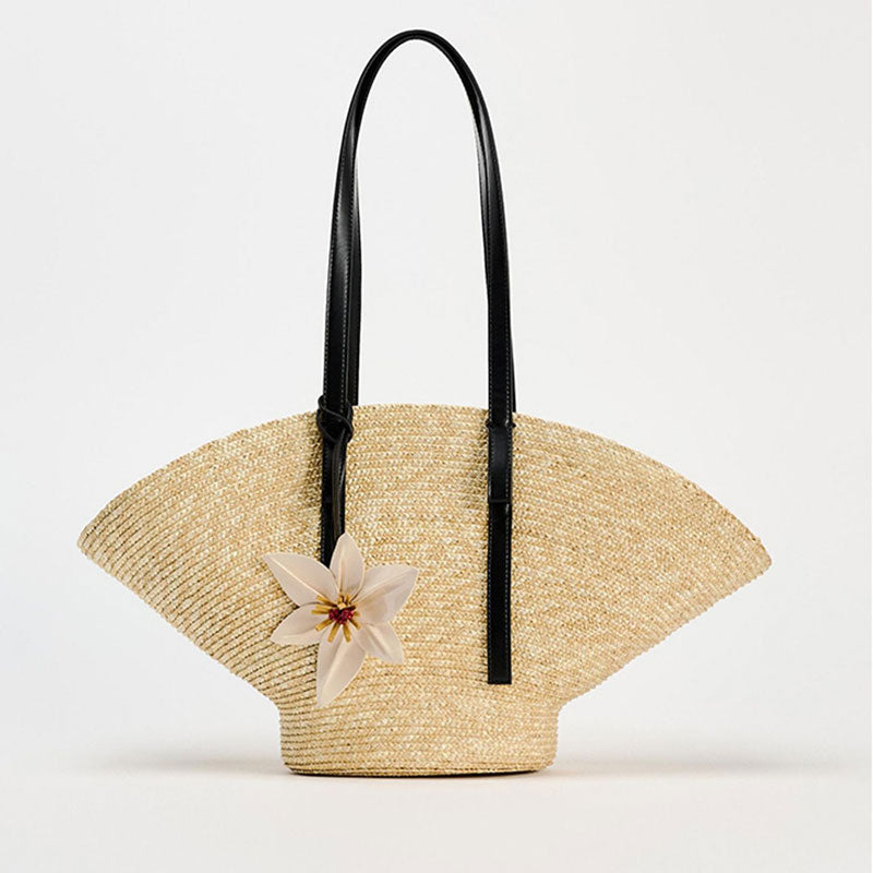 帽子バッグ｜トートバッグファッション花付きの商品イメージ