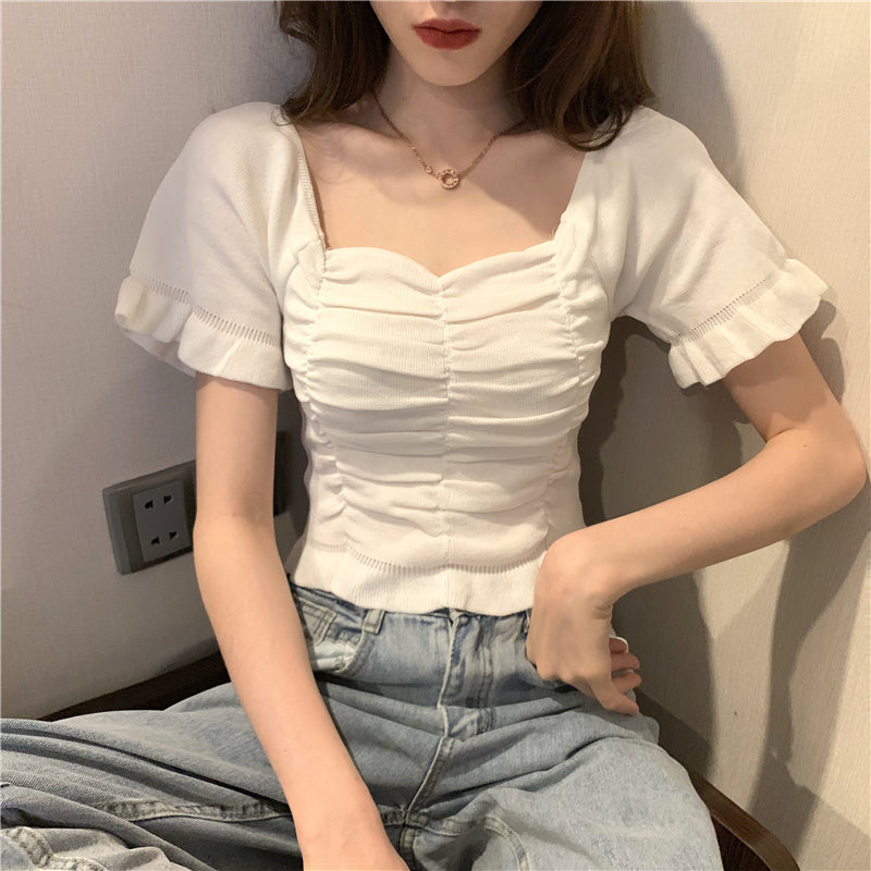 ドレープ半袖ニット｜Tシャツの商品イメージ