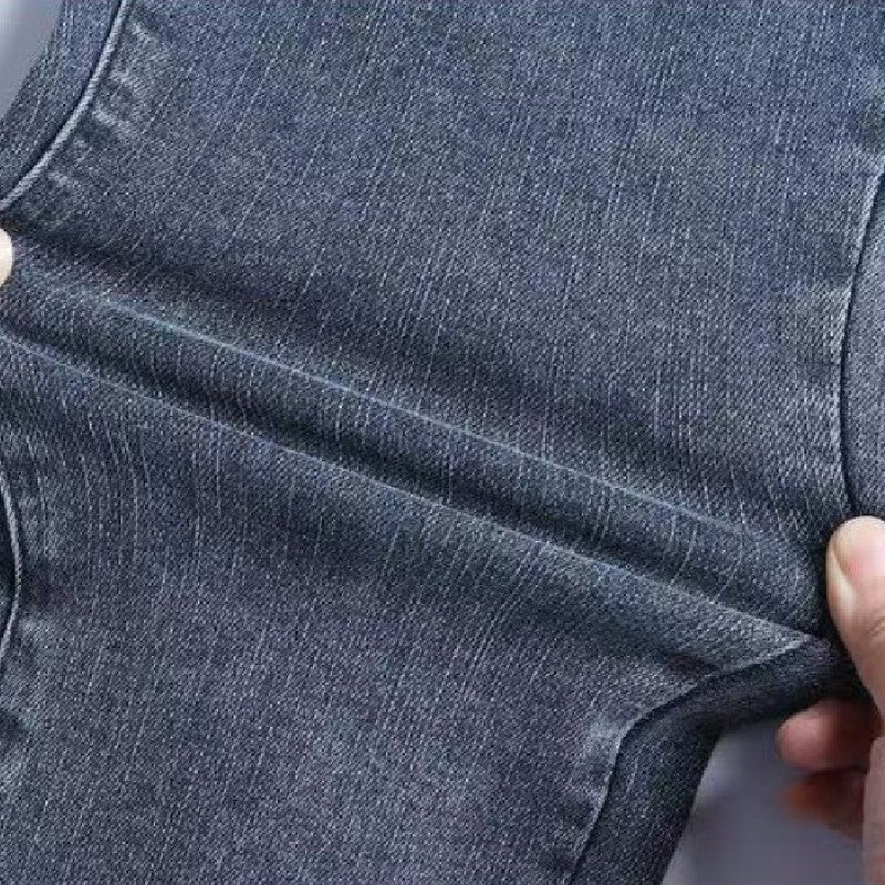 裏起毛ハイウエストデニム｜パンツ｜ブラックの商品イメージ
