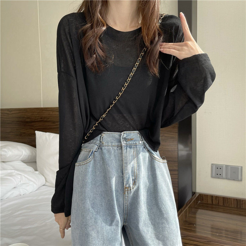 長袖無地Tシャツ｜トップス冷房対策の商品イメージ