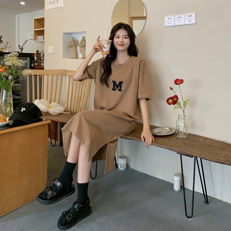 半袖Tシャツワンピース｜ワンピースルームウェア｜ホワイトの商品イメージ