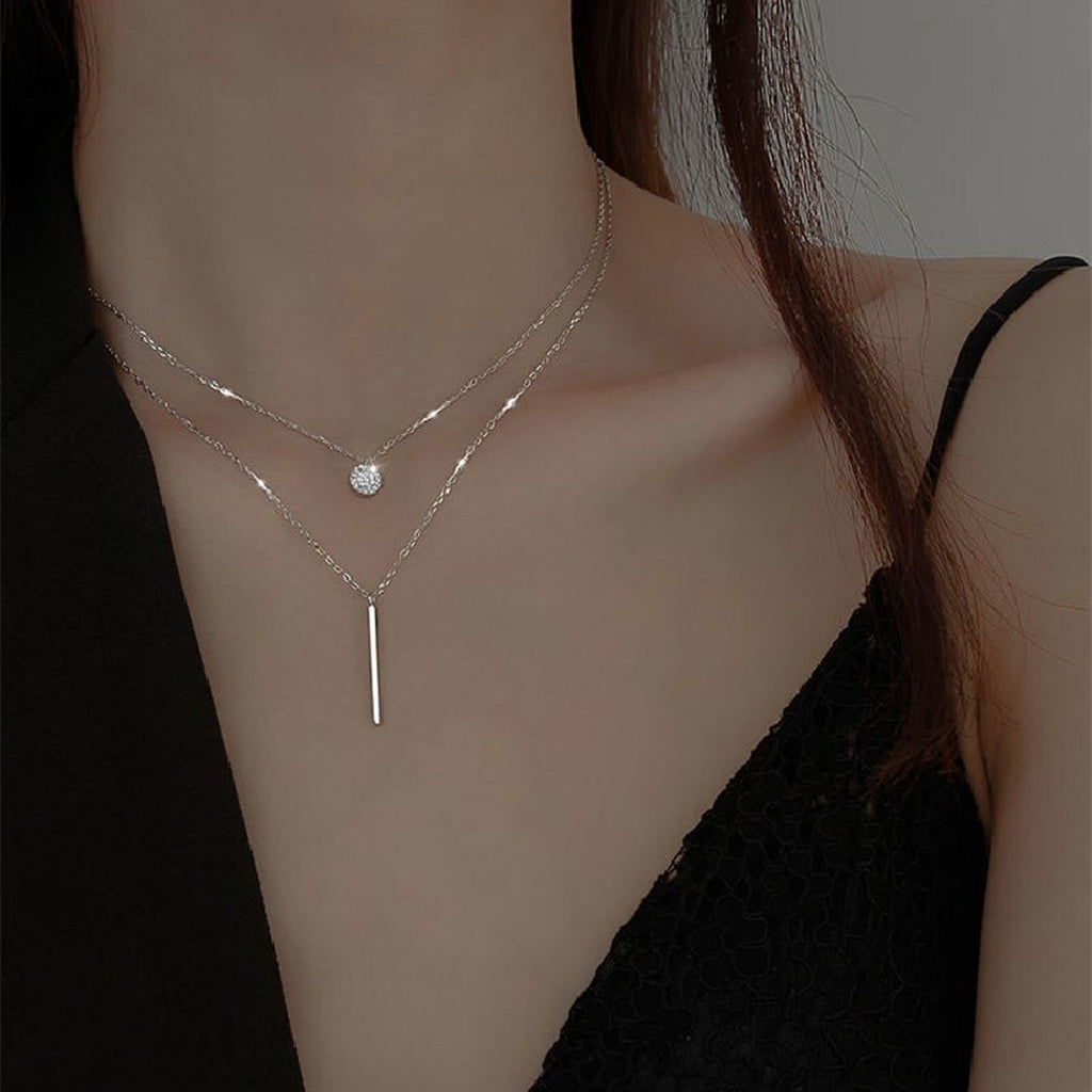 幾何ダブルネックレス｜アクセサリーの商品イメージ
