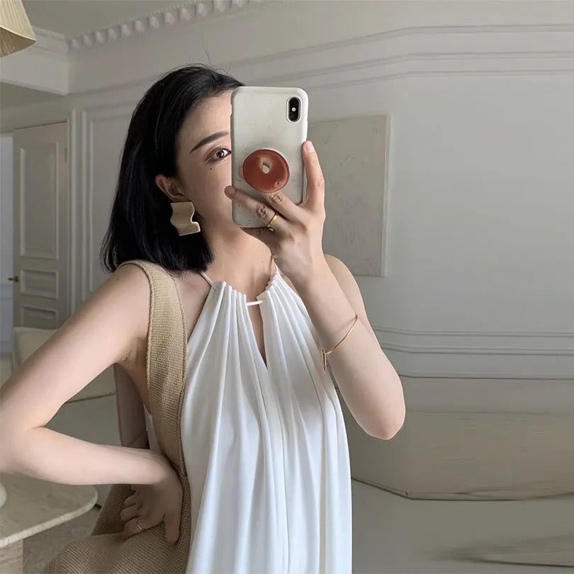 タイ付きショルダーチューブジャンプスーツ｜オールインワンガウチョの商品イメージ