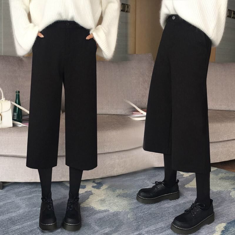 無地ウール調ハイウエストパンツ｜画像カラーの商品イメージ